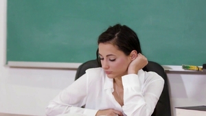 Dirty Emily brunette detention porn