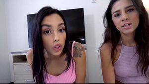 Inked teen chick Vanessa Sky POV group sex HD