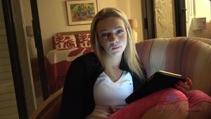 Blonde haired Tiffany Watson handjob scene in HD