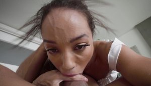 Skinny Alexis Tae in skirt sucking Ramon Nomar