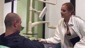 Slamming hard escorted by huge boobs doctor Candy Alexa