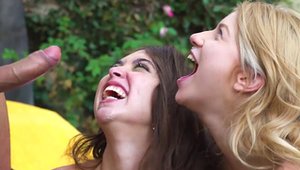 Orgy alongside erotic blonde babe Arya Fae