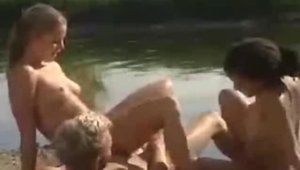 Rough nailing in company with german teen chick