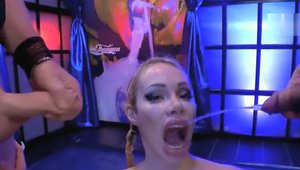 Big boobs Chessie Kay pissing gangbang