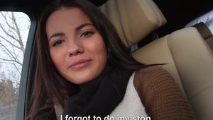 Hard pounding in company with hitchhiker Vanessa Decker
