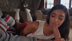 Emily Willis wearing socks in company with Danny D