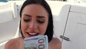 Street BlowJobs - Brunette Stevie K Foxx POV handjob