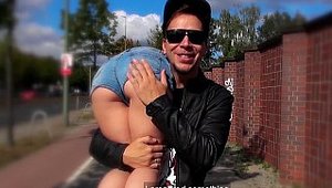 Bums Bus: Rough sex among Lia Louise outdoors