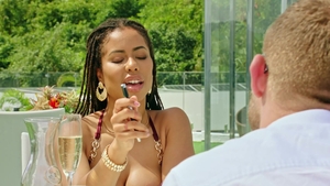 Vixen - Brunette ebony Kira Noir pussy licking