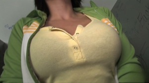 Black pork stretches her tight shaved pussy